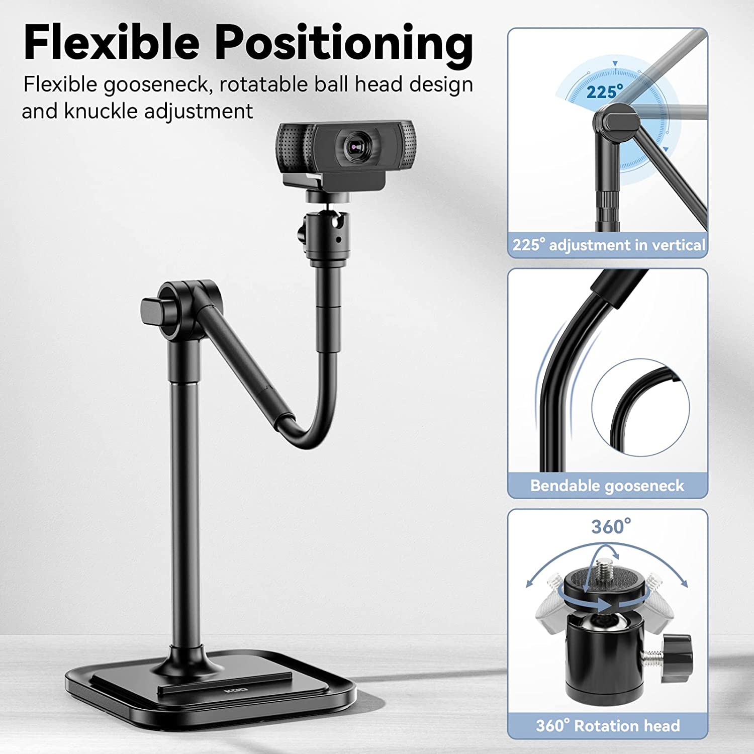 gooseneck webcam stand