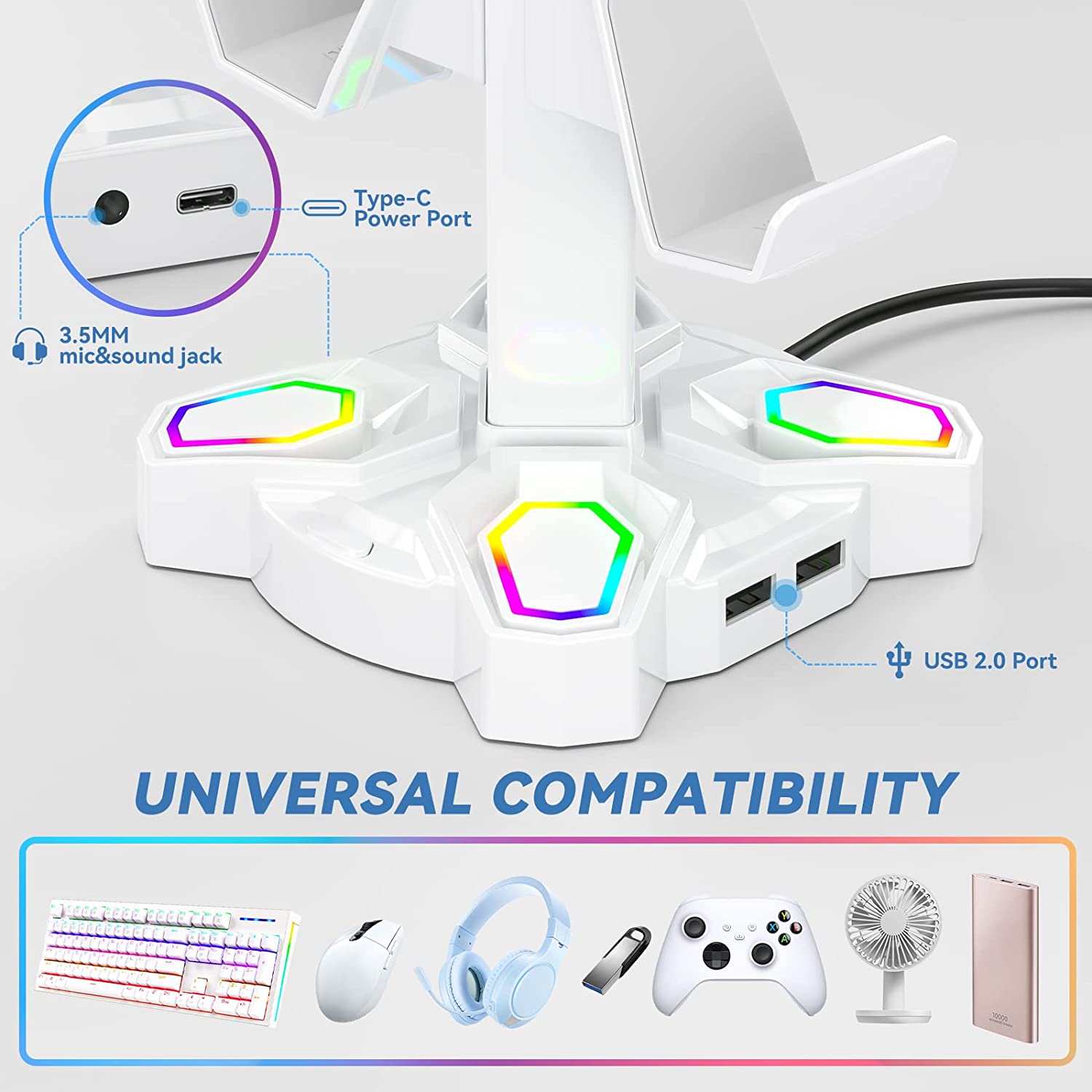 KDD Gaming RGB Headphones Stand