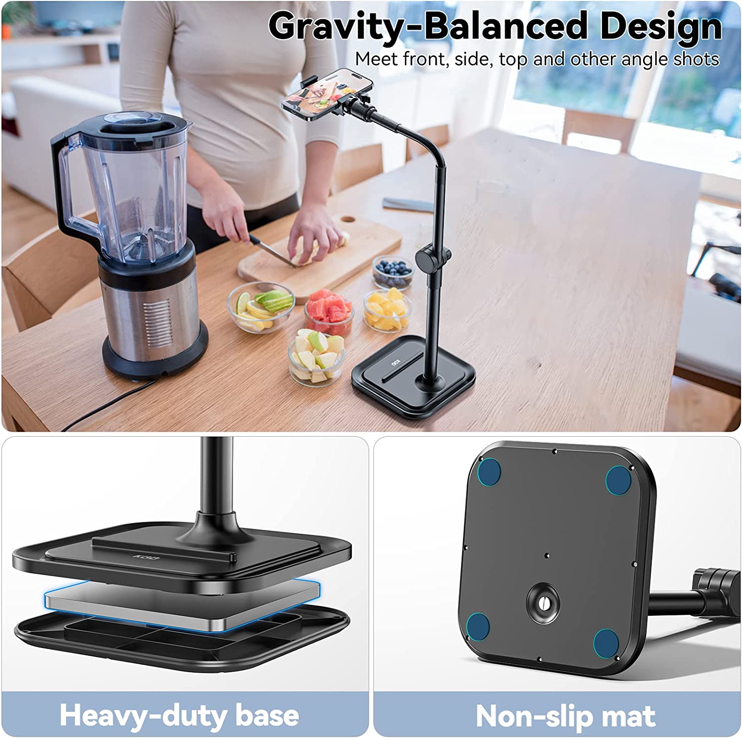 Webcam Stand with Phone Holder