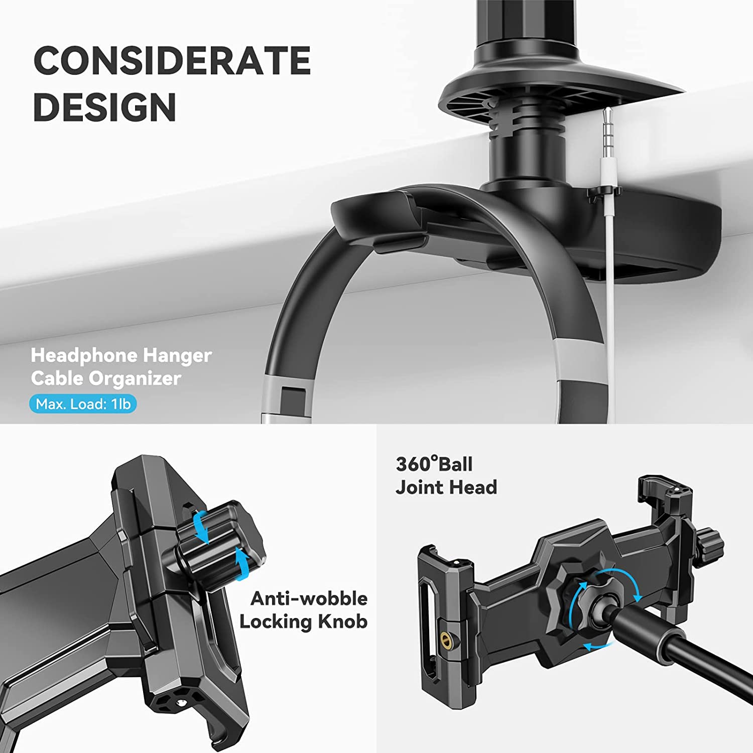 KDD Gooseneck Tablet Stand for Bed