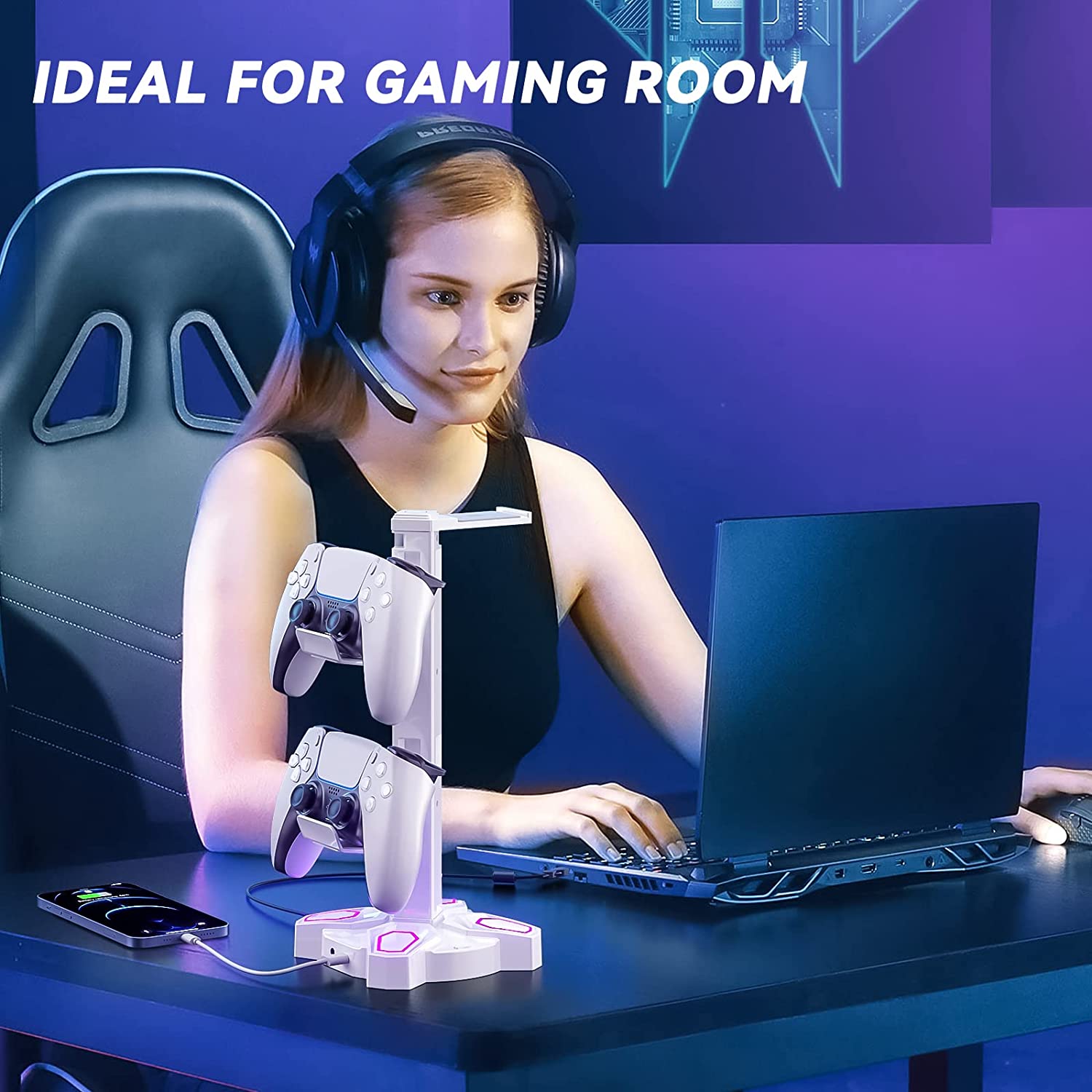 KDD Gaming RGB Headphones Stand