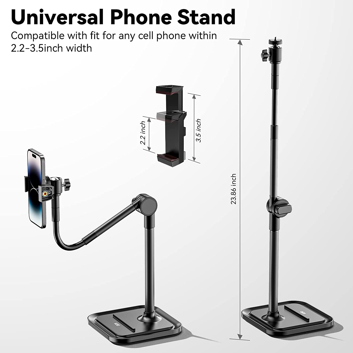 Webcam Stand with Phone Holder