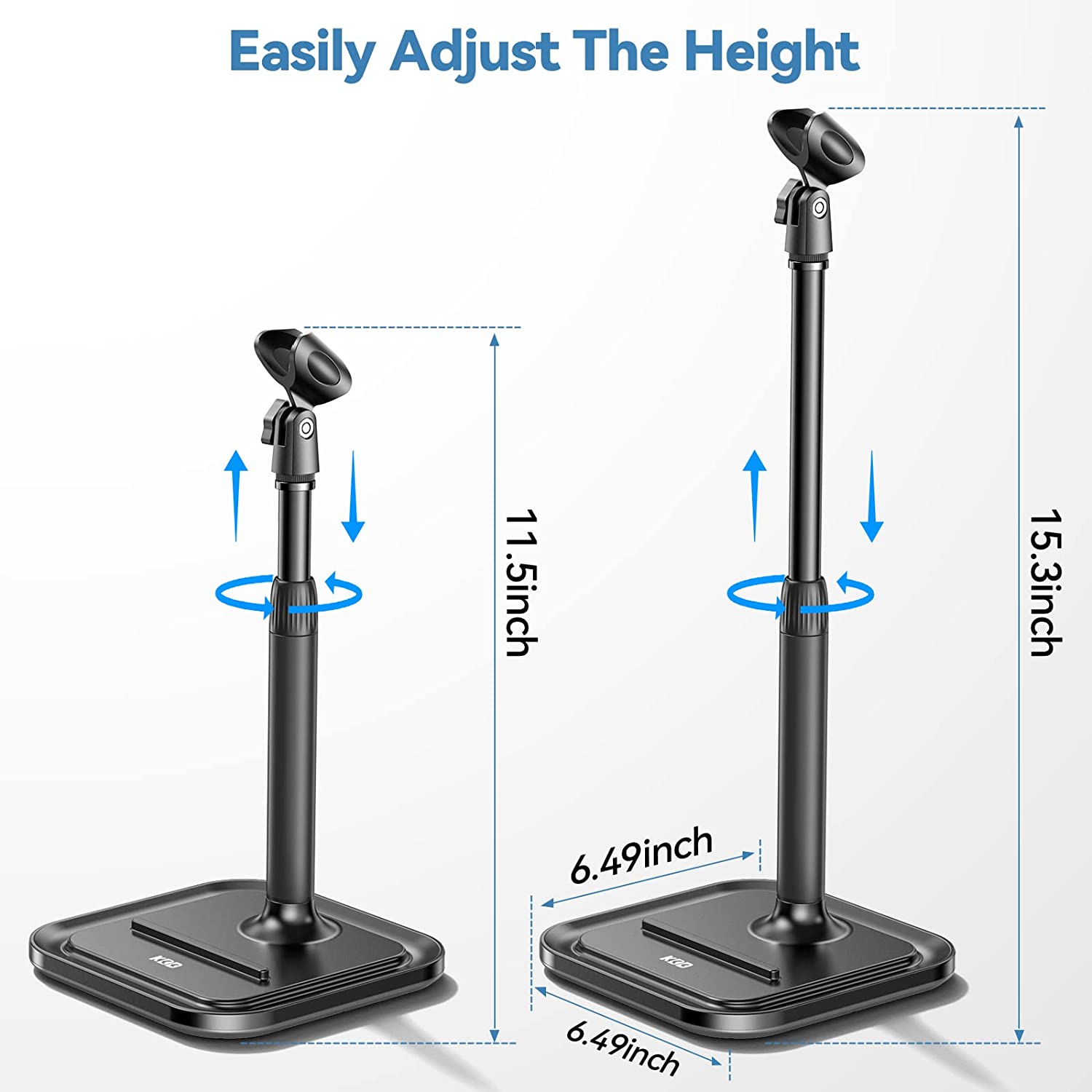 Desktop Microphone Stand with Phone Holder